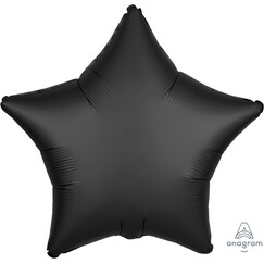 Black Star Satin Balloon (45cm)