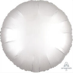 White Round Satin Balloon (45cm)