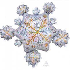 Snowflake Holographic Cluster Balloon (81cm)