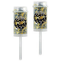Foil Push-Up Confetti Poppers - pk2