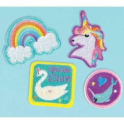 Magical Rainbow Iron-On Patches - pk4