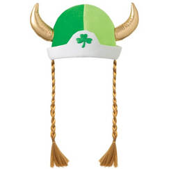 St Patricks Day Viking Hat With Braids