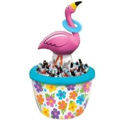 Inflatable Flamingo Cooler Ring Toss Game