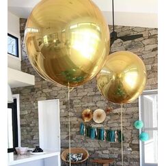 Jumbo Metallic Gold Orbz Balloon (53cm)