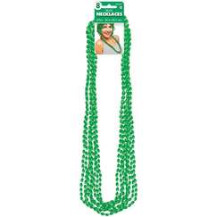 Green Bead Necklaces - pk8