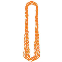 Orange Bead Necklaces - pk8