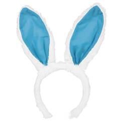 Blue & White Bunny Ears Headband