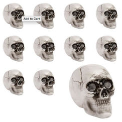 Mini Plastic Skulls - pk18