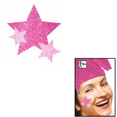 Pink Glitter Stars Body Jewellery