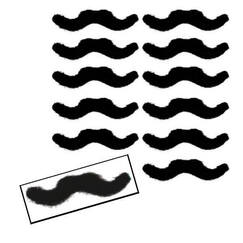 Black Moustaches (pk12)