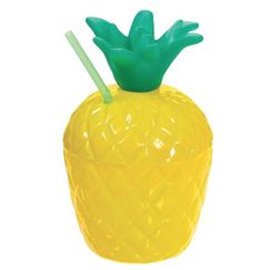 Pineapple Cup With Straw