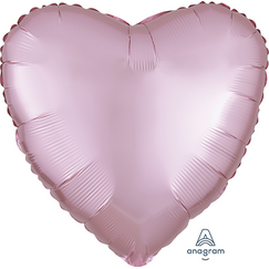 Pastel Pink Heart Satin Balloon (45cm)