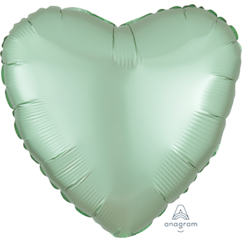 Mint Green Heart Satin Balloon (45cm)