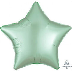 Mint Green Star Satin Balloon (45cm)
