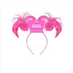 Pink Ponytail Head Bopper Headband