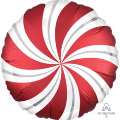 Red Candy Swirls Balloon (45cm)