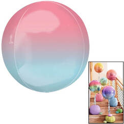Pastel Pink Blue Ombre Orbz Balloon (40cm)