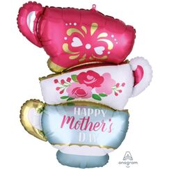 Teacups Mothers Day Balloon (76cm)