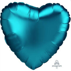 Aqua Heart Satin Balloon (45cm)