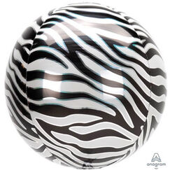 Zebra Print Orbz Balloon (40cm)