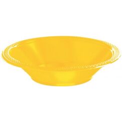 Yellow Re-usable Plastic Bowls - pk20