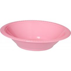 Pink Re-usable Plastic Bowls - pk20