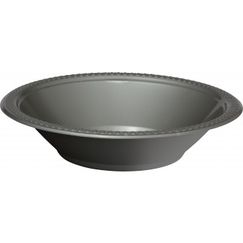 Silver Re-usable Plastic Bowls - pk20