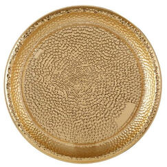 Gold Round Serving Tray