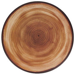 Rustic Faux Timber Round Tray (35cm)