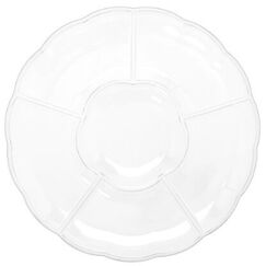 CLEAR Plastic Sectional Platter (40cm)