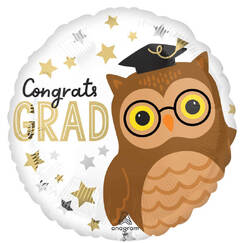 Congrats Grad Wise Owl Balloon (45cm)