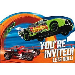 Hot Wheels Party Invitations Kit for 8