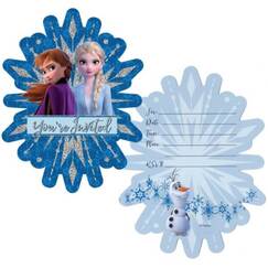 Frozen 2 Glitter Invitations - pk8
