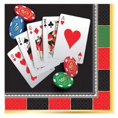 Small Casino Napkins - pk16