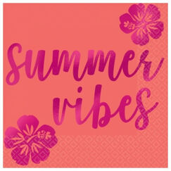 Summer Vibes Small Napkins - pk16