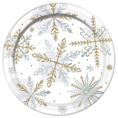 Shining Snowflake Plates (18cm) - pk8