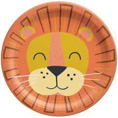 Get Wild Jungle Lion Snack Plates - pk8
