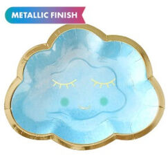 Blue Oh Baby Cloud Plates - pk8