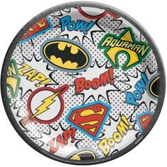Justice League Heroes Snack Plates - pk8