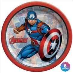 Avengers Captain America Plates - pk8