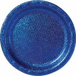 Prismatic Royal Blue Plates (17cm) - pk8