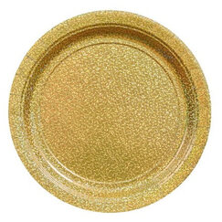 Prismatic Gold Paper Plates (17cm) - pk8