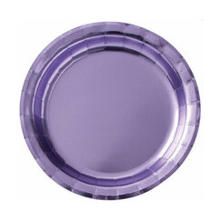 Metallic Lavender Plates (17cm) - pk8