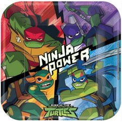 Large Rise of Ninja Turtles Plates - pk8