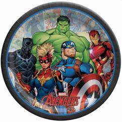 Large Avengers Plates - pk8