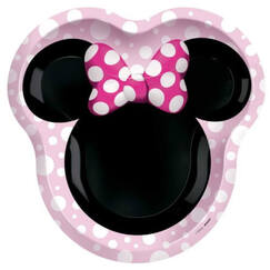 Minnie Mouse Shape Plates - pk8