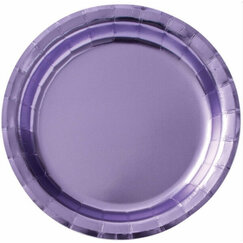 Metallic Lavender Plates (21cm) - pk8