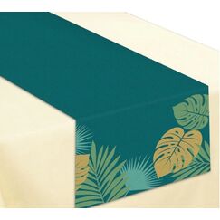 Palm Leaf Fabric Table Runner