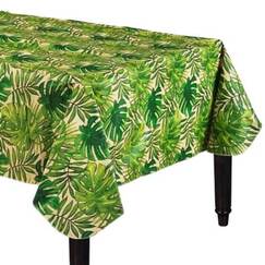 Island Palms Flannel Backed Tablecloth