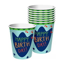 Dino-Mite Birthday Cups - pk8